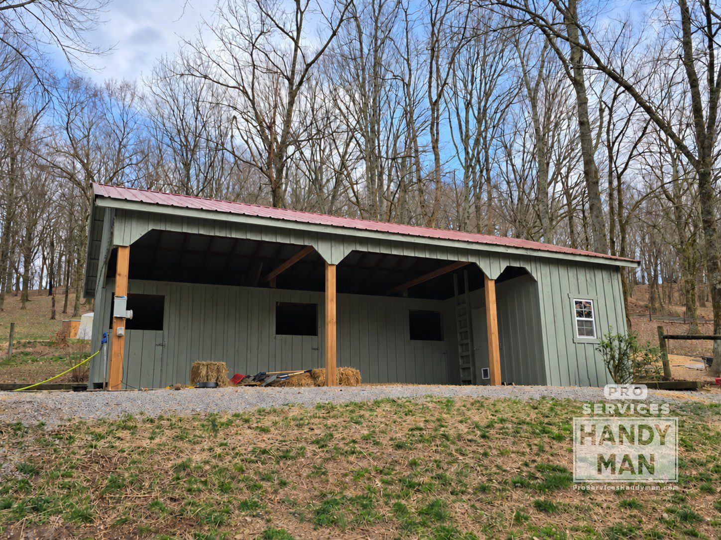 Barn Exterior Painting completed by Pro Services Handyman