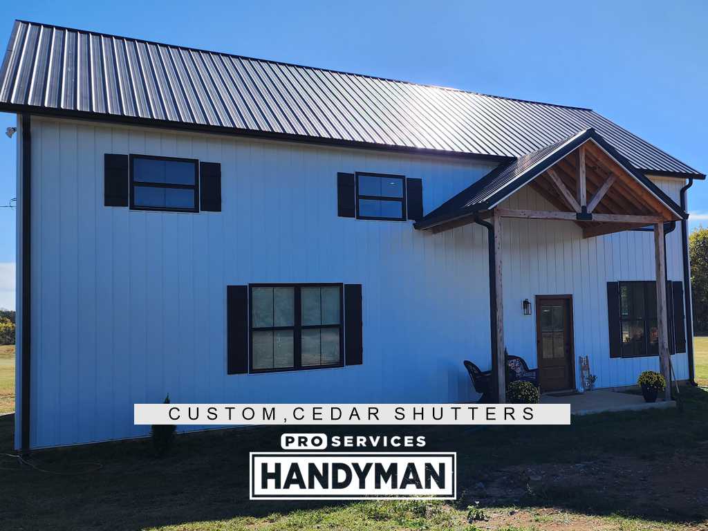 Cedar Shutters completed by Pro Services Handyman