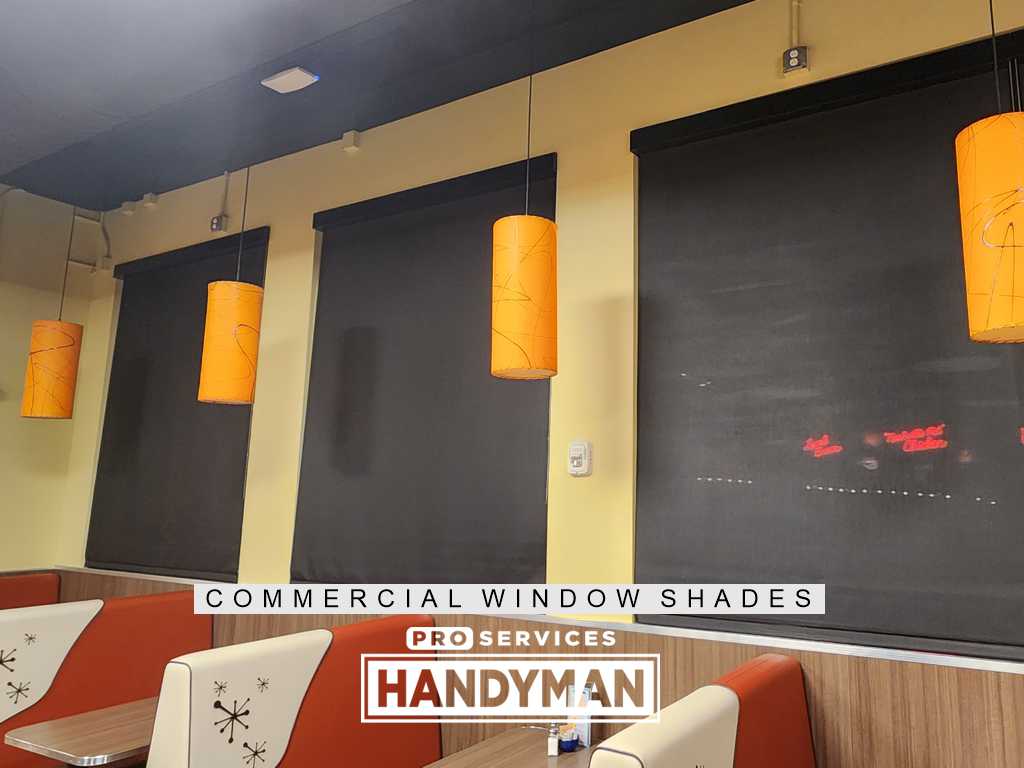 Commercial Window Shades Installation completed by Pro Services Handyman
