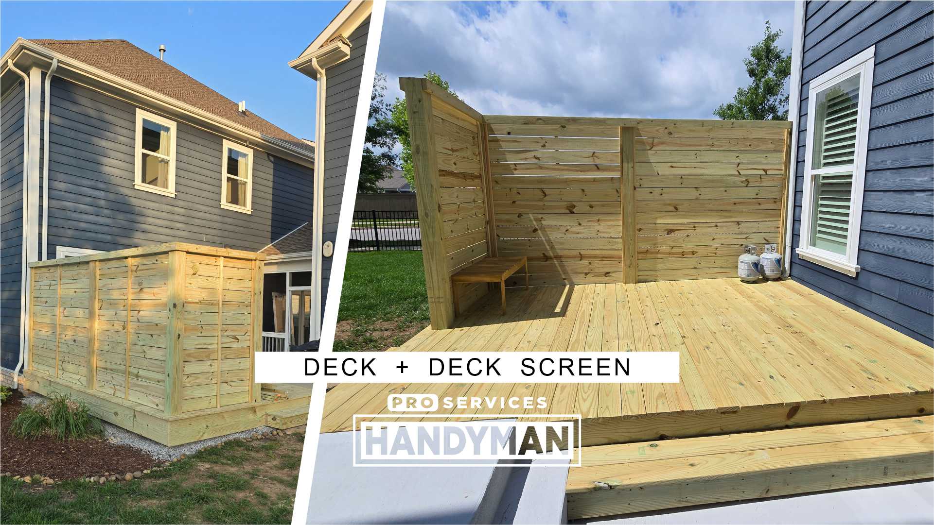 Deck And Deck Screen completed by Pro Services Handyman