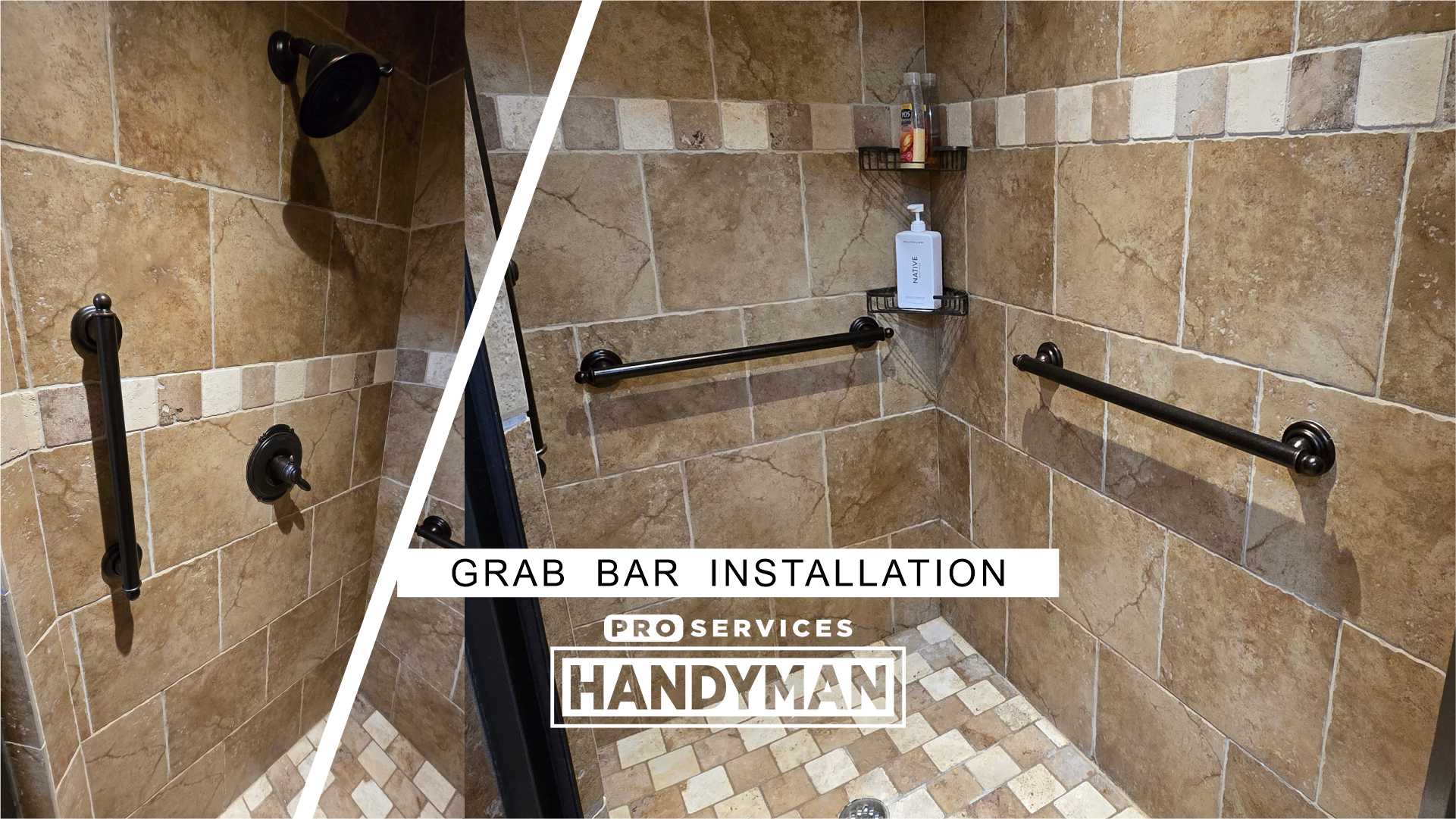 Grab Bar Installation completed by Pro Services Handyman