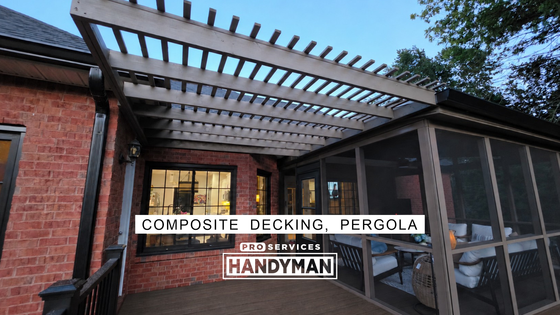 Pergola Deck Roof completed by Pro Services Handyman