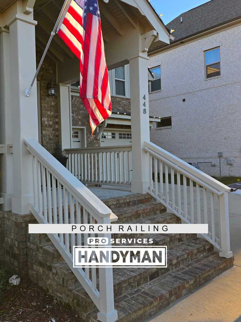 Porch Railing completed by Pro Services Handyman