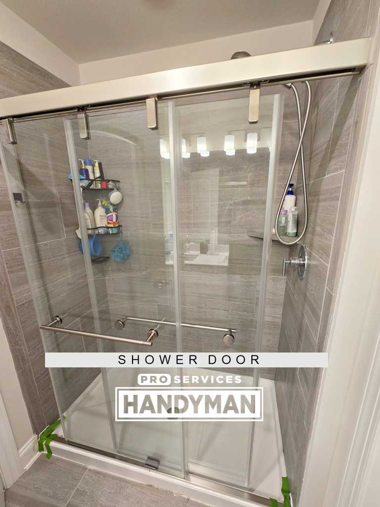 Shower Door Installation completed by Pro Services Handyman