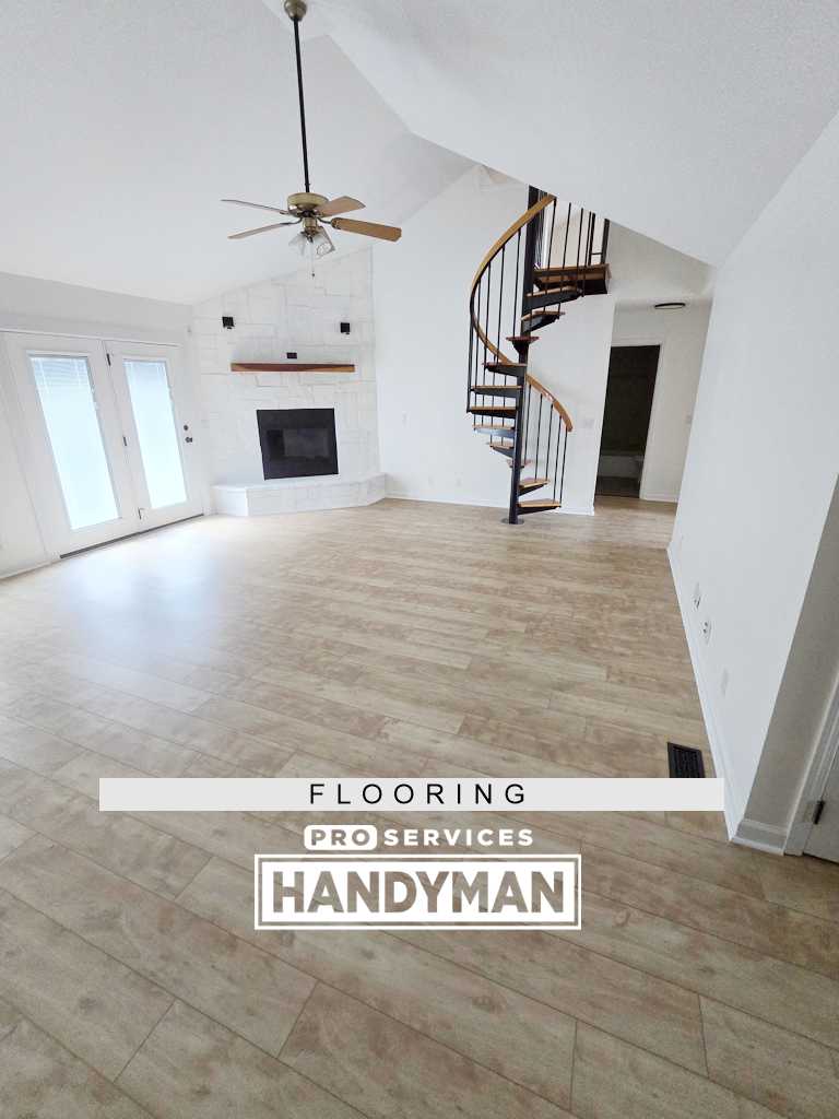 Vinyl Plank Flooring completed by Pro Services Handyman